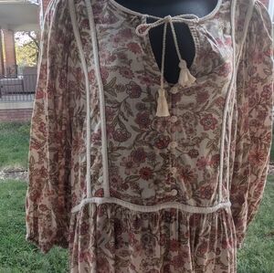 Cottagecore rayon midi dress